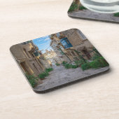 Dessous-de-verre Rue de pierre étroite à Malte (Côté gauche)