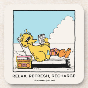 Dessous-de-verre Rue Sésame Big Bird Relax Refresh Recharge