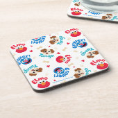 Dessous-de-verre Rue Sésame | Tango, Elmo et Motif Grover (Côté gauche)