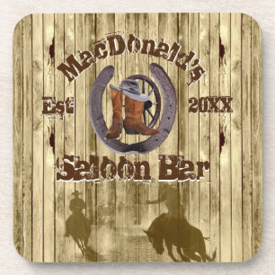 Dessous-de-verre Russe pays western cowboy saloon bar