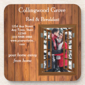 Dessous-de-verre Rustic Chambres d'hôtes 🌿 Logo Custom Lodge (Devant)