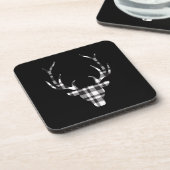 Dessous-de-verre Rustic Elegant Christmas Plaid Deer (Côté gauche)