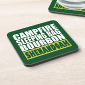 Dessous-de-verre Sac couché de feu de camp Bourbon Shenandoah (Côté gauche)