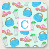 Dessous-de-verre Sac de Bermude de Derby Mint Julep Monogramme Prép (Devant)