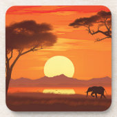 Dessous-de-verre Safari en Afrique vintage (Devant)