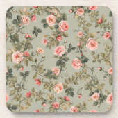 Dessous-de-verre Sage Green Retro Maximalist Floral (Devant)