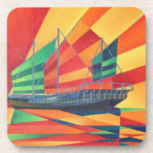 Dessous-de-verre Sail Away Junk Pleasure Boat