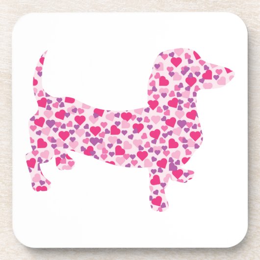 Dessous-de-verre Saint Valentin Dachshund (Devant)