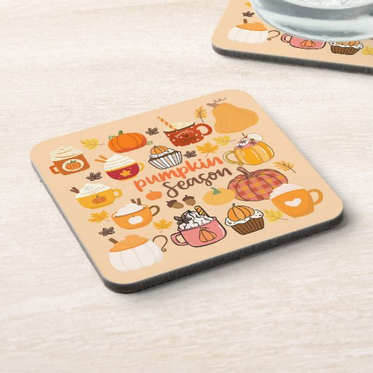 Dessous-de-verre Saison Citrouille épicée (Côté gauche)