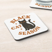 Dessous-de-verre saison des chats noirs (Côté gauche)