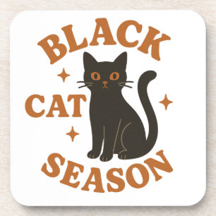 Dessous-de-verre saison des chats noirs