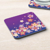 Dessous-de-verre Sakura Blossoms Mixtes Kimono Style Bleu & Purple (Côté gauche)