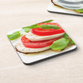 Dessous-de-verre Salade de Caprese. Tranches de tomate et de (Côté gauche)