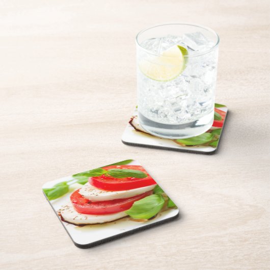 Dessous-de-verre Salade de Caprese. Tranches de tomate et de (Côté Droit)