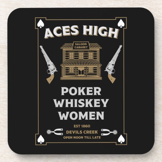 Dessous-de-verre Salon de la Frontière Américaine Cowboy (Devant)