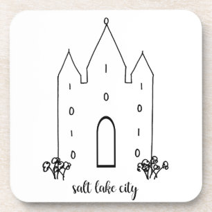 Dessous-de-verre salt lake city utah temple simple modern