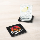 Dessous-de-verre San Diego Retro Sunset Beverage Coaster (Côté Droit)