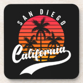 Dessous-de-verre San Diego Retro Sunset Beverage Coaster (Devant)