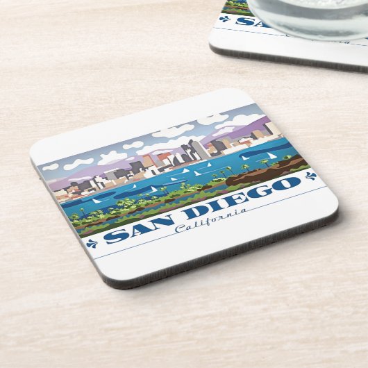 Dessous-de-verre San Diego Skyline (Côté gauche)