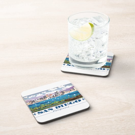Dessous-de-verre San Diego Skyline (Côté Droit)