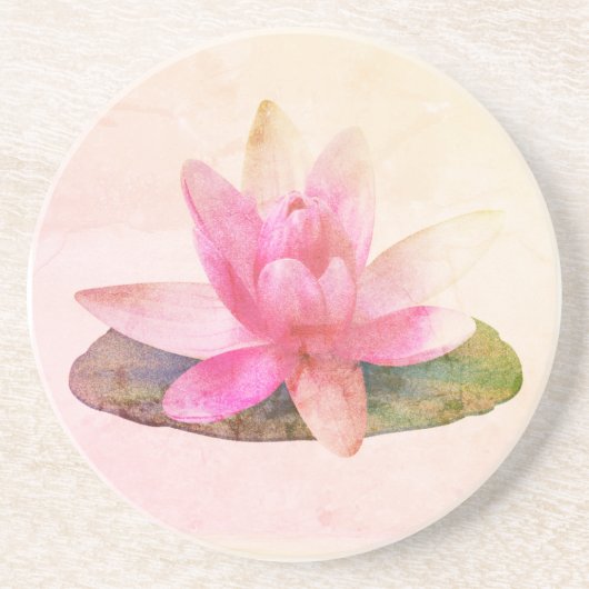 DESSOUS DE VERRE SANDSTONE : LOTUS ROSE (Devant)