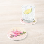 DESSOUS DE VERRE SANDSTONE : LOTUS ROSE (Côté)