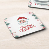 Dessous-de-verre Santa Claus Candy Canes Plastic Coaster Set (Côté gauche)