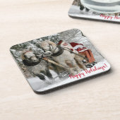 Dessous-de-verre Santa Claus Carriage Noël (Côté gauche)