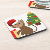 Dessous-de-verre santa claus monkey emoji (Côté gauche)