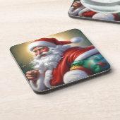 Dessous-de-verre Santa Clause Joyeux Noël Bonne année (Côté gauche)