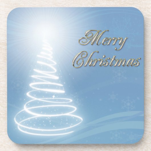 Dessous-de-verre Sapin de Noël abstrait (Devant)