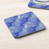Dessous-de-verre Sapphire Blue Scribbled Texture (Côté gauche)