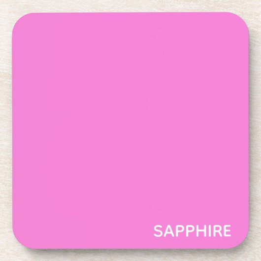 Dessous-de-verre Sapphire pink colour (Devant)