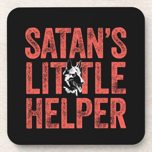 Dessous-de-verre Satan's Little Helper Funny Belge Malinois (Devant)