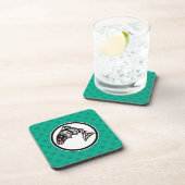 Dessous-de-verre Saumon vectoriel de l'art rouge amérindien (Côté Droit)