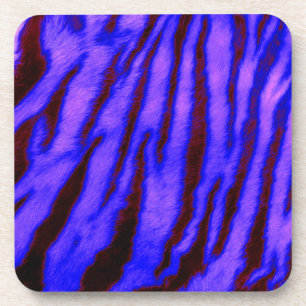 Dessous-de-verre Sauvage & Vibrant Tiger Bleu raypes