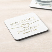 Dessous-de-verre "Save the date" pour mariage (Côté gauche)