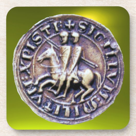 Dessous-de-verre SCEAU DES CHEVALIERS MODÈLE JEU jaune (Devant)