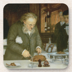 Dessous-de-verre Scène au restaurant d'Argent de visite de La