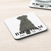 Dessous-de-verre Schnauzer noir personnalisé (Côté gauche)