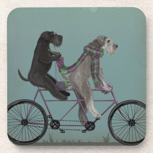 Dessous-de-verre Schnauzer Tandem (Devant)