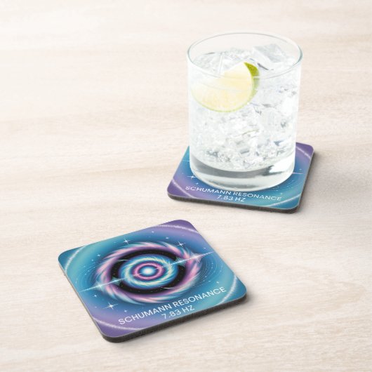 Dessous-de-verre Schumann Resonance 7.83 Hz Plastic Coaster Set (Côté Droit)