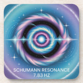 Dessous-de-verre Schumann Resonance 7.83 Hz Plastic Coaster Set (Devant)