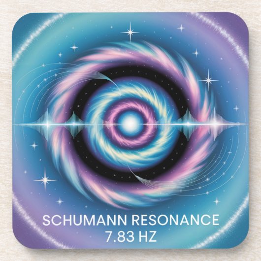 Dessous-de-verre Schumann Resonance 7.83 Hz Plastic Coaster Set (Devant)