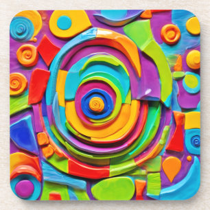Dessous-de-verre Sculpture surréelle colorée Jouer