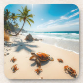 Dessous-de-verre Sea Crabs on Tropical Beach – Serene Ocea (Devant)