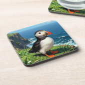 Dessous-de-verre Seaside Puffin Illustration   (Côté gauche)