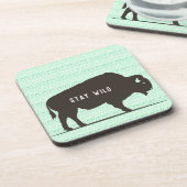 Dessous-de-verre Séjour Wild Boho Buffalo Personnalisable (Côté gauche)