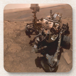 Dessous-de-verre Selfie de Mars Curiosity paysage martien rouge