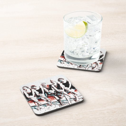 Dessous-de-verre Sept Pals De Beauté De Bain (Côté Droit)